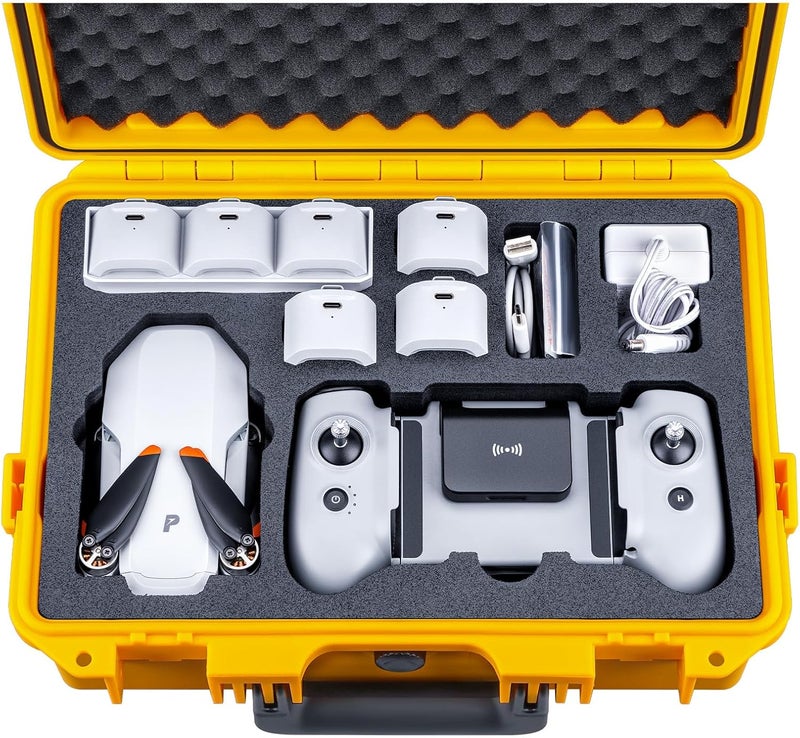 Lykus Titan AM100 Waterproof Hard Case for Potensic Atom 2/Atom 3-Axis/Atom SE/Atom LT Fly More Combo, Support up to 7 Batteries [CASE ONLY] - Image 1